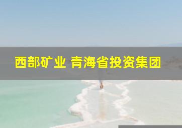 西部矿业 青海省投资集团